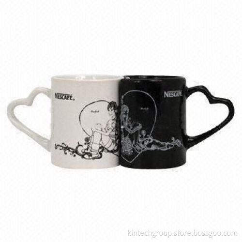 Ceramic Couple Cups, Customized Colors and Logos are Accepted